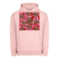 Pigment Salmon valentine's day hearts bow and arrow Urban Hoodie - RanaPortraitStore