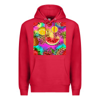 Cardinal fruits leopard tie dye seamless pattern Premium Hoodie - Zillion Design Studio