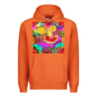 Carrot fruits leopard tie dye seamless pattern Premium Hoodie - Zillion Design Studio