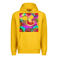 Lemon fruits leopard tie dye seamless pattern Premium Hoodie - Zillion Design Studio