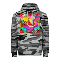 Slate Camo fruits leopard tie dye seamless pattern Premium Hoodie - Zillion Design Studio