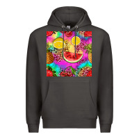 Smoke fruits leopard tie dye seamless pattern Premium Hoodie - Zillion Design Studio