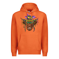 Carrot mardi gras mask highland cow Premium Hoodie - RanaPortraitStore