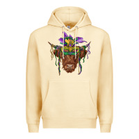 Pina Colada mardi gras mask highland cow Premium Hoodie - RanaPortraitStore