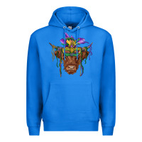 True Royal mardi gras mask highland cow Premium Hoodie - RanaPortraitStore