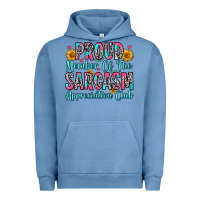 Pigment Pebble Blue proud member of the sarcasm appreciation club Urban Hoodie - Zillion Design Studio