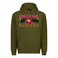 Army Green educator of tiny humans Premium Hoodie - texasbilliewilder
