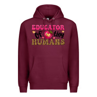 Burgundy educator of tiny humans Premium Hoodie - texasbilliewilder