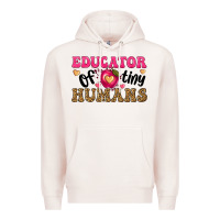 Pale Pink educator of tiny humans Premium Hoodie - texasbilliewilder