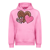 Fuchsia Pink valentine's day hearts Urban Hoodie - RanaPortraitStore
