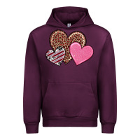 Mauve Wine valentine's day hearts Urban Hoodie - RanaPortraitStore