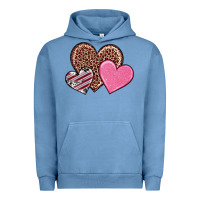 Pigment Pebble Blue valentine's day hearts Urban Hoodie - RanaPortraitStore