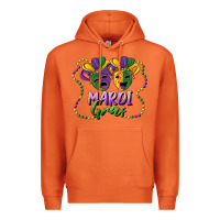 Carrot mardi gras mask and beads Premium Hoodie - RanaPortraitStore