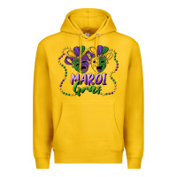 Lemon mardi gras mask and beads Premium Hoodie - RanaPortraitStore