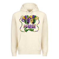 Sandshell mardi gras mask and beads Premium Hoodie - RanaPortraitStore