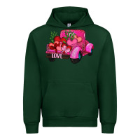Forest Green valentine's day heart cactus truck Urban Hoodie - RanaPortraitStore