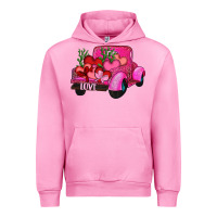 Fuchsia Pink valentine's day heart cactus truck Urban Hoodie - RanaPortraitStore