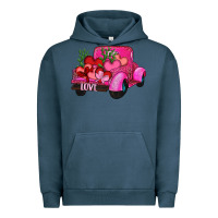 Pigment Midnight Navy valentine's day heart cactus truck Urban Hoodie - RanaPortraitStore
