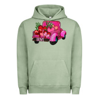 Pigment Oil Green valentine's day heart cactus truck Urban Hoodie - RanaPortraitStore