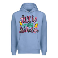 Colony Blue little miss kindergarten Premium Hoodie - Zillion Design Studio