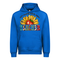 Cobalt teacher with sunflower Urban Hoodie - texasbilliewilder