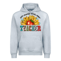 Heather Grey teacher with sunflower Urban Hoodie - texasbilliewilder