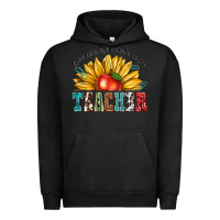 Pigment Black teacher with sunflower Urban Hoodie - texasbilliewilder