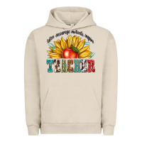 Pigment French Oak teacher with sunflower Urban Hoodie - texasbilliewilder