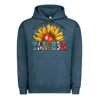Pigment Midnight Navy teacher with sunflower Urban Hoodie - texasbilliewilder