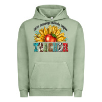 Pigment Oil Green teacher with sunflower Urban Hoodie - texasbilliewilder