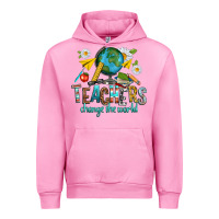 Fuchsia Pink teachers change the world Urban Hoodie - texasbilliewilder