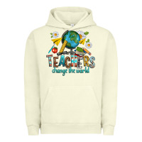 Pigment Pistachio teachers change the world Urban Hoodie - texasbilliewilder