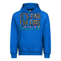 Cobalt it s fine i m fine everything s fine Urban Hoodie - Zillion Design Studio