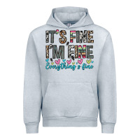 Heather Grey it s fine i m fine everything s fine Urban Hoodie - Zillion Design Studio