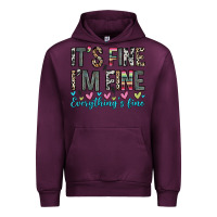 Mauve Wine it s fine i m fine everything s fine Urban Hoodie - Zillion Design Studio