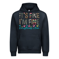 Navy it s fine i m fine everything s fine Urban Hoodie - Zillion Design Studio