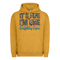 Pigment Peanut Butter it s fine i m fine everything s fine Urban Hoodie - Zillion Design Studio