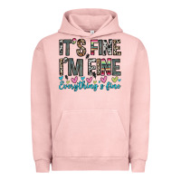 Pigment Salmon it s fine i m fine everything s fine Urban Hoodie - Zillion Design Studio