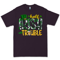 Plum Half Irish All Trouble Premium Tee - CowhideDigitalArt