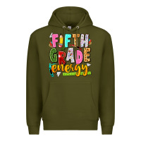 Army Green fifth grade energy Premium Hoodie - texasbilliewilder