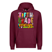 Burgundy fifth grade energy Premium Hoodie - texasbilliewilder