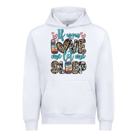 White if you love me let me sleep Urban Hoodie - Zillion Design Studio