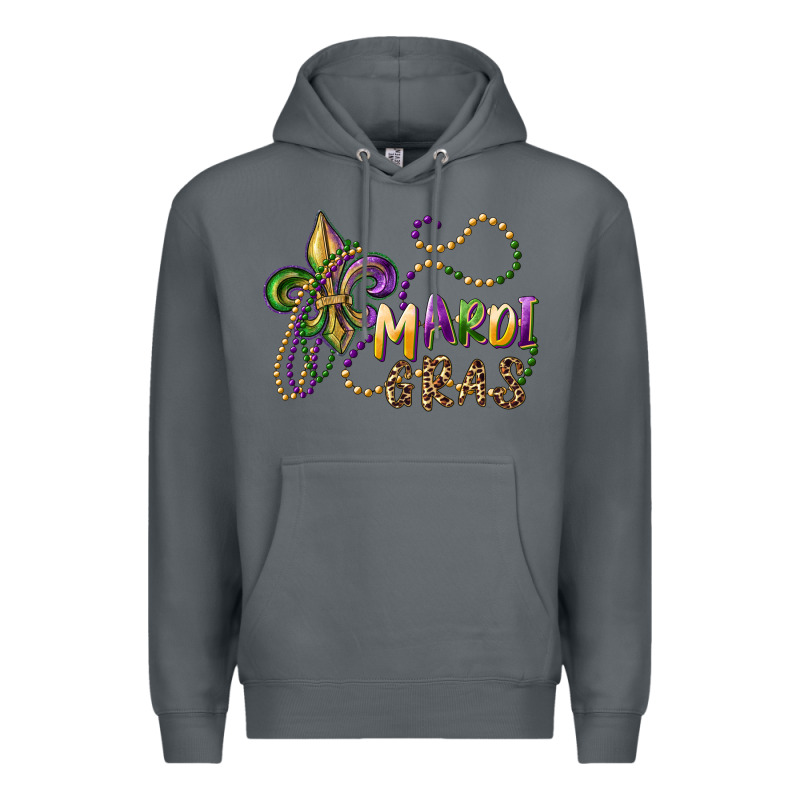 Mardi Gras Fleur De Lis And Beads Premium Hoodie by RanaPortraitStore | Teevron