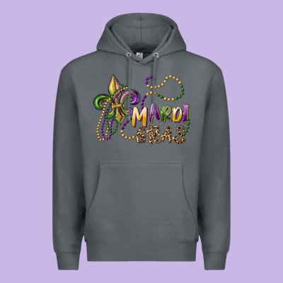 Mardi Gras Fleur De Lis And Beads Premium Hoodie Designed By Ranaportraitstore