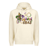 Sandshell mardi gras fleur de lis and beads Premium Hoodie - RanaPortraitStore