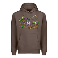 Coffee mardi gras fleur de lis and beads Premium Hoodie - RanaPortraitStore