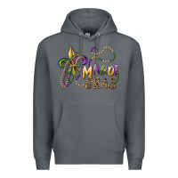 Rock mardi gras fleur de lis and beads Premium Hoodie - RanaPortraitStore