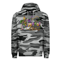 Slate Camo mardi gras fleur de lis and beads Premium Hoodie - RanaPortraitStore
