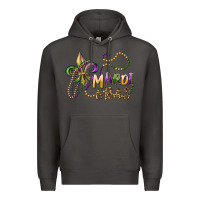 Smoke mardi gras fleur de lis and beads Premium Hoodie - RanaPortraitStore