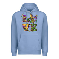 Colony Blue love fleur de lis Premium Hoodie - RanaPortraitStore